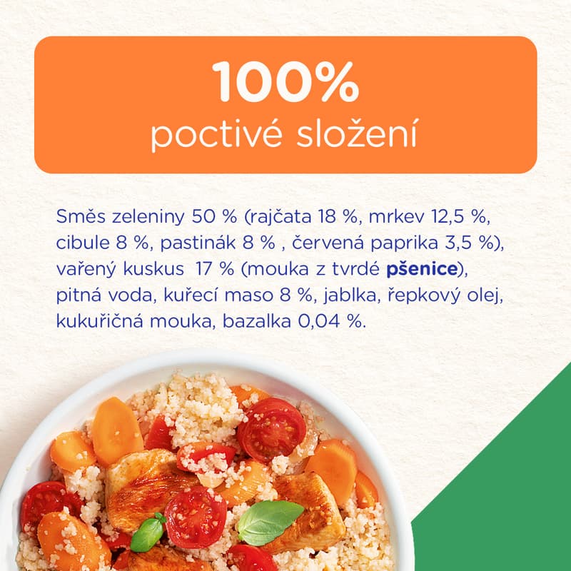 Sunar baby food couscous with vegetables and chicken 6m+, 190g