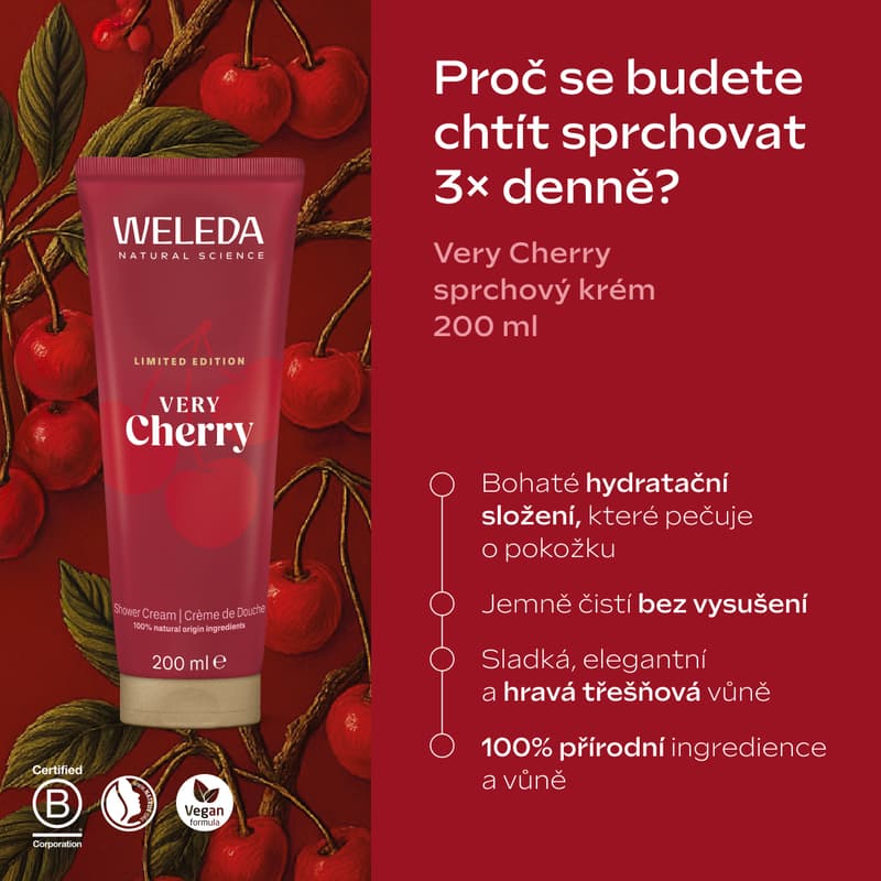 Weleda Very Cherry sprchový krém