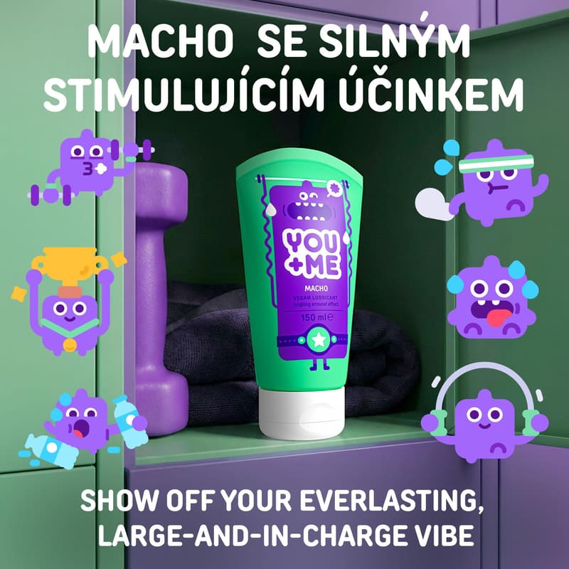 You+Me Macho Vegan lubrikant se silným stimulujícím účinkem
