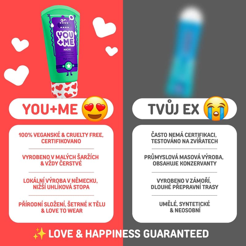 You+Me Macho Vegan lubrikant se silným stimulujícím účinkem