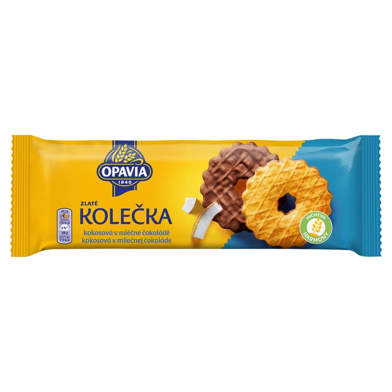 Opavia cookies Zlaté Kolečka with coconut