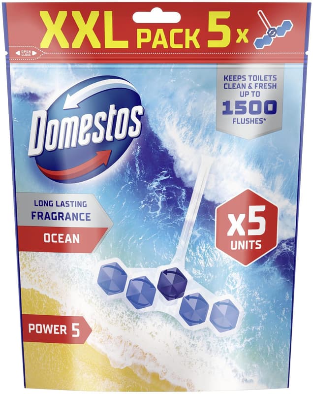 Domestos Power 5 Ocean WC blok (5×50 g)