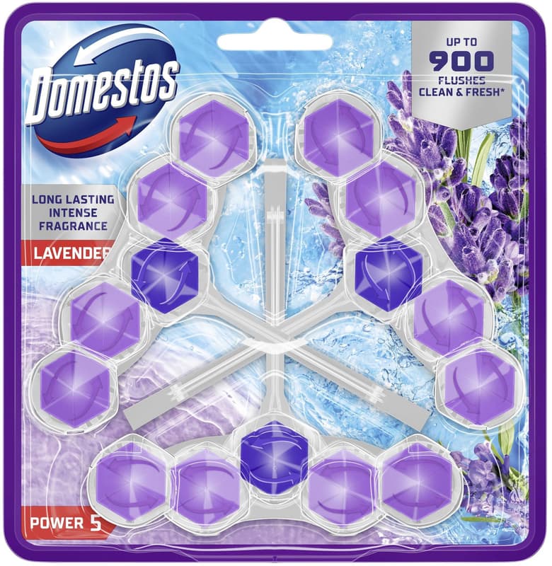 Domestos Power 5 Lavender WC blok (3×50 g)