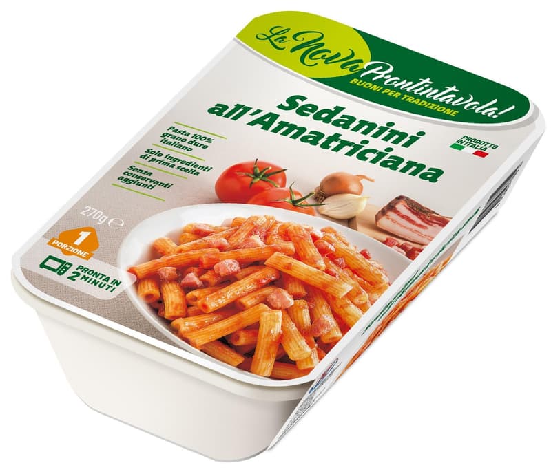 La Nova Prontintavola Sedani s omáčkou Amatriciana