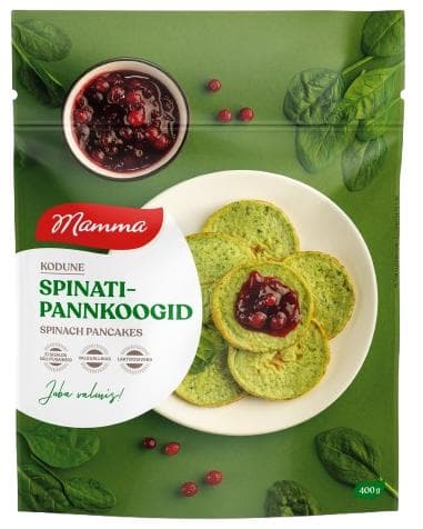 Mamma Curd pancakes with spinach