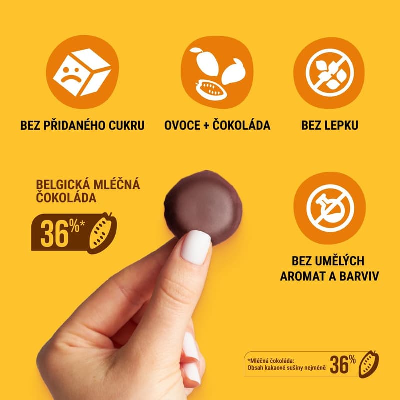 Šnek Bob Ovocná pochoutka v čokoládě mango