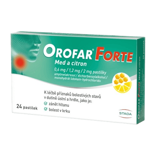 OROFAR FORTE MED A CITRON 0,6MG/1,2MG/2MG pastilka 24