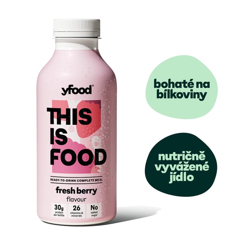 Yfood Drink Fresh Berries drink with raspberry and strawberry flavor