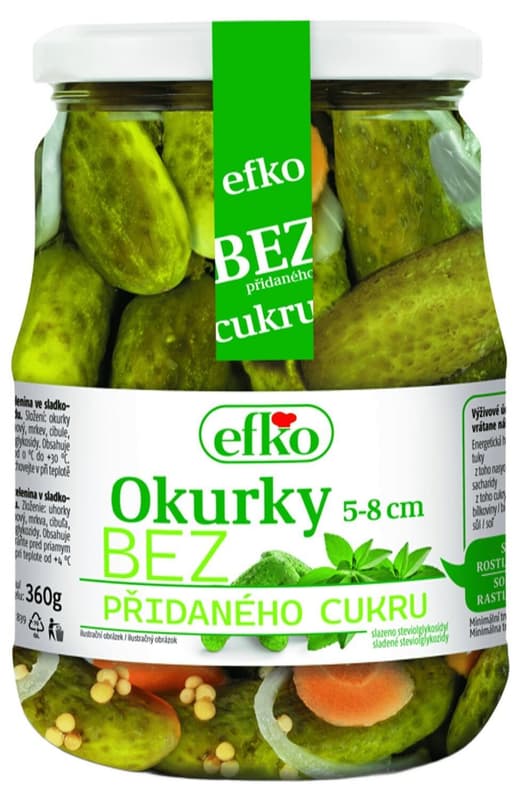 Efko Pickled gherkins sugar-free