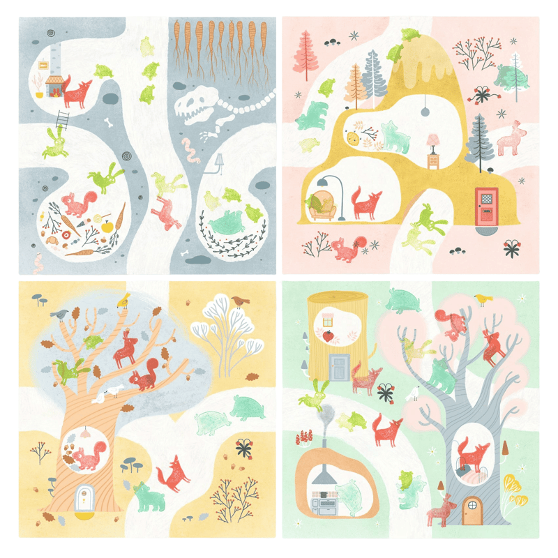 Djeco Razítkovací set Strom zvířátek