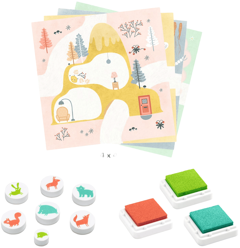 Djeco Razítkovací set Strom zvířátek