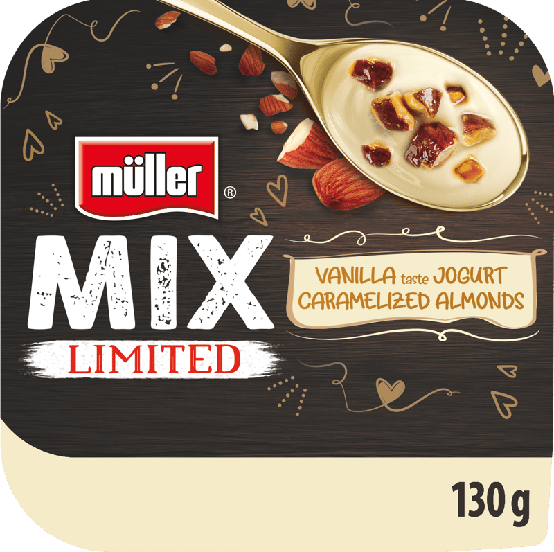 Müller Mix Jogurt s karamelizovanými mandlemi