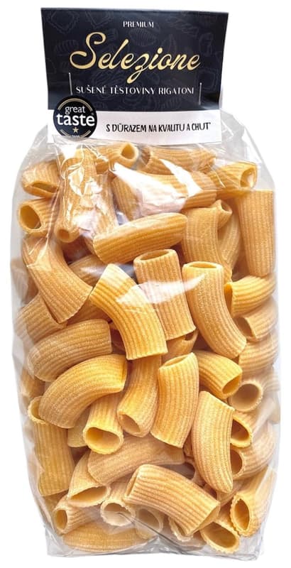 Snídaňuj Sušené vaječné semolinové těstoviny Rigatoni great taste