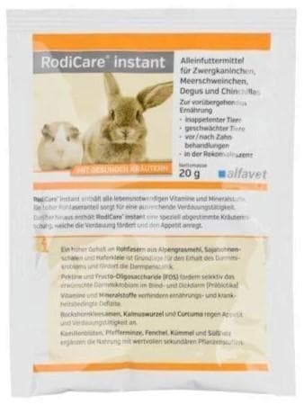 RodiCare Instantní krmivo v práškové formě pro hlodavce