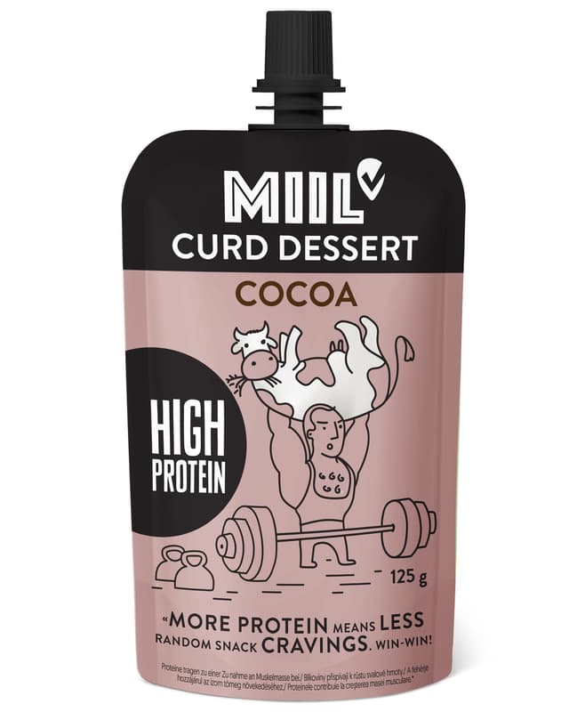 Miil High protein curd dessert cocoa, pouch