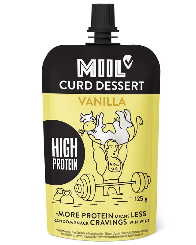 Miil High protein curd dessert vanilla, pouch