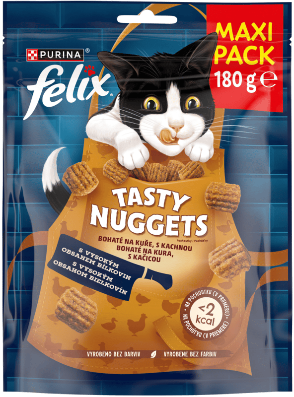 Felix Tasty Nuggets pamlsky pro kočky kuře a kachna