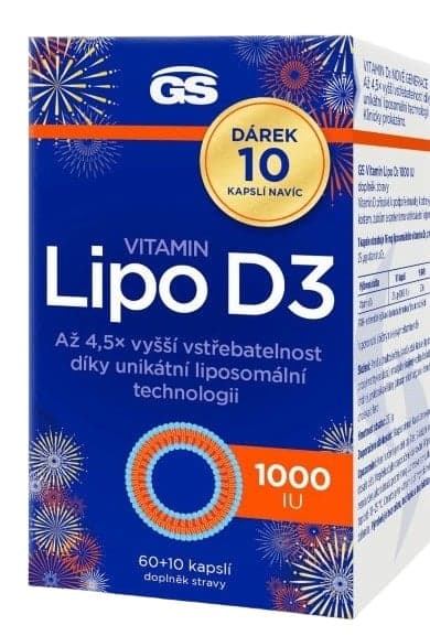 GS Vitamin Lipo D3 1000 IU cps.60+10 dárek