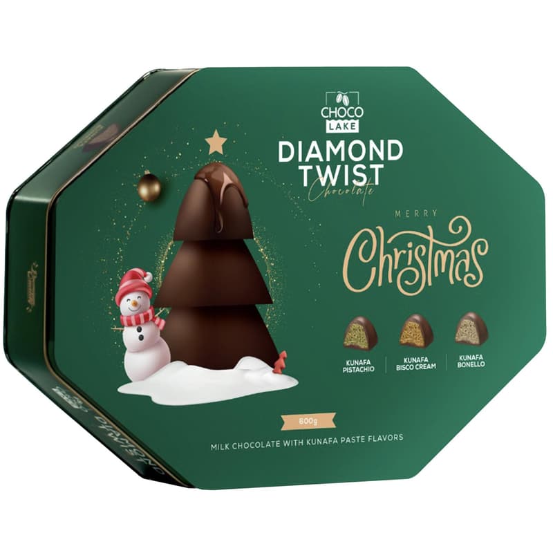 Choco Lake Diamonds Twist Milk Chocolate Kunafa & Pistachio