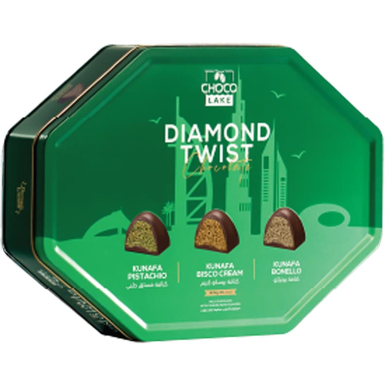 Choco Lake Diamonds Twist Milk Chocolate Kunafa & Pistachio