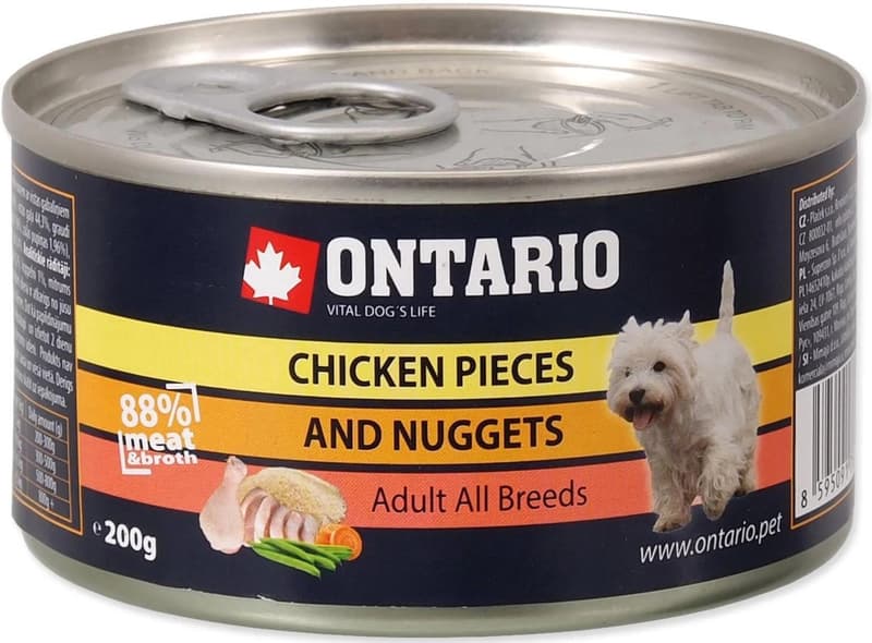 Ontario canned chicken chunks and nuggets 200g