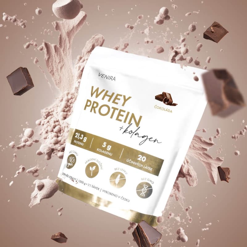 Venira Whey Protein+kolagen čokoláda 1000g