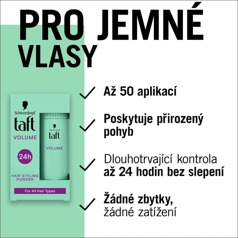 Taft Volume ultra silně tužící pudr pro objem vlasů