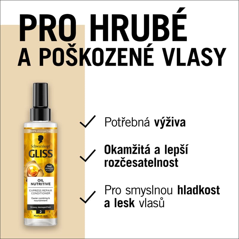 Gliss Oil Nutritive regenerační balzám na vlasy ve spreji
