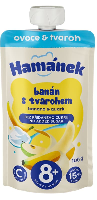 Hamánek Ovocná kapsička banán s tvarohem