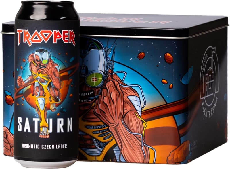 Trooper Saturn lager Christmas gift pack 6×0,5l can