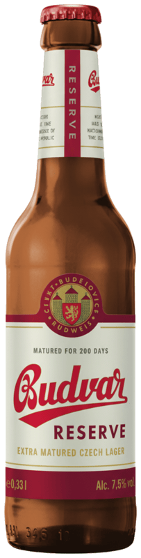 Budvar Reserve 4×0,33 l sklo
