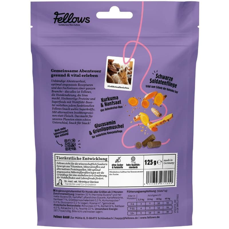 Fellows Insect Functional Treats for Joint vitality Gelenkglück 125 g