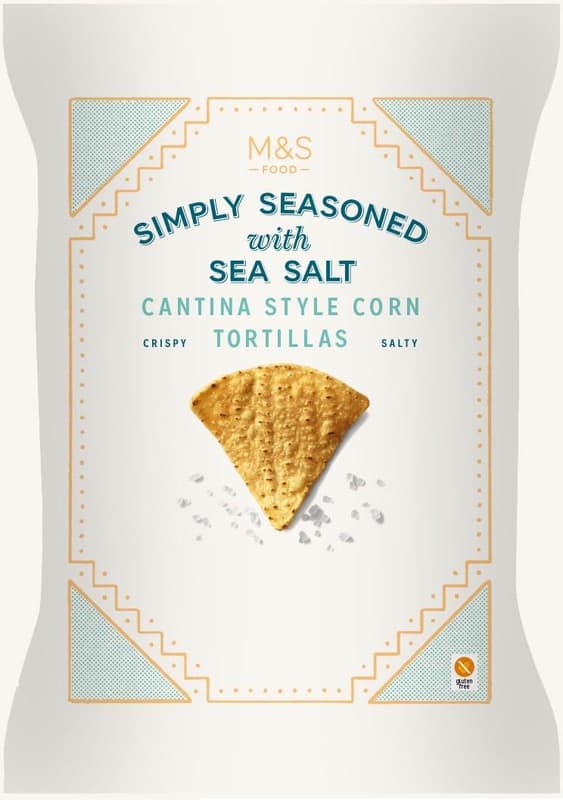Marks & Spencer Jemně solené kukuřičné tortillové lupínky