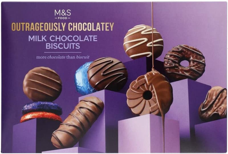 Marks & Spencer Kolekce sušenek máčených v mléčné čokoládě