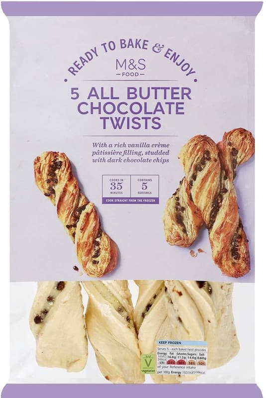 Marks & Spencer Food 5 All Butter Chocolate Twists