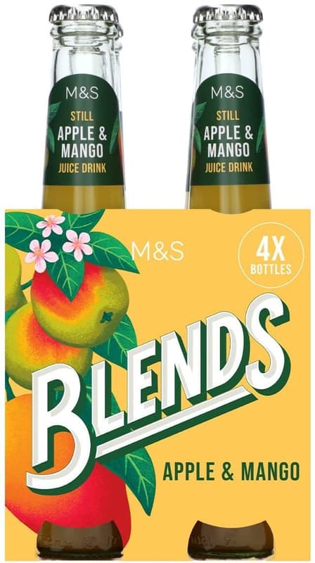 Marks & Spencer Neperlivý nápoj ochucený šťávou z britských jablek a mangovým protlakem