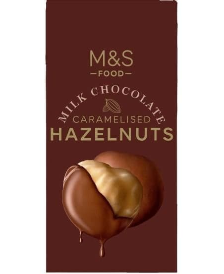 Marks & Spencer Karamelizované lískové ořechy v mléčné čokoládě s mořskou solí