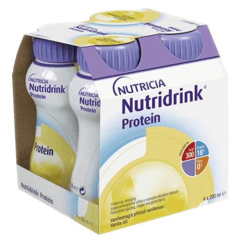 NUTRIDRINK PROTEIN S PŘÍCHUTÍ VANILKOVOU perorální roztok 4X200ML