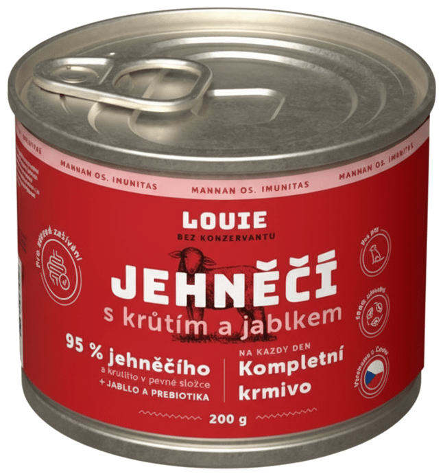 Louie Kompletní krmivo jehněčí s krůtím a jablkem pro psy