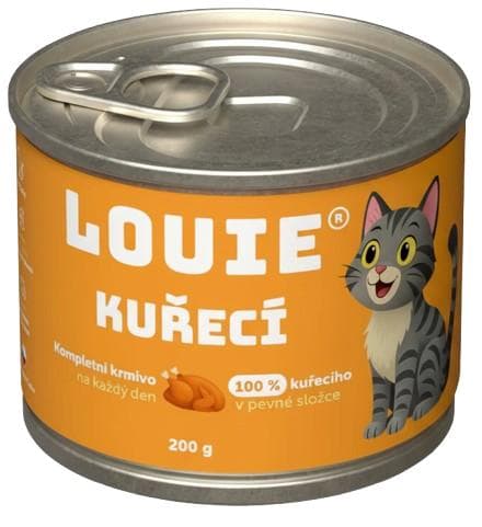 LOUIE canned cat food - chicken (100% in solid content) with prebiotics 200 g