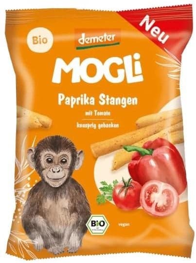Mogli BIO Křupavé tyčinky s paprikou a rajčaty