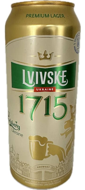 Carlsberg Pivo světlé Lvivské 1715 – 4,5% plech