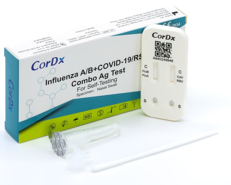 CorDx 4v1 respirační multitest (RSV/Chřipka A+B/Covid) 1 ks