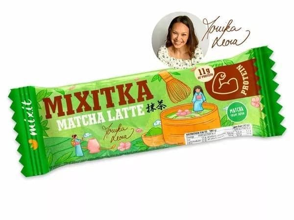 Mixit Prebiotická Mixitka Moniky Leové bez lepku – Matcha latte s proteinem