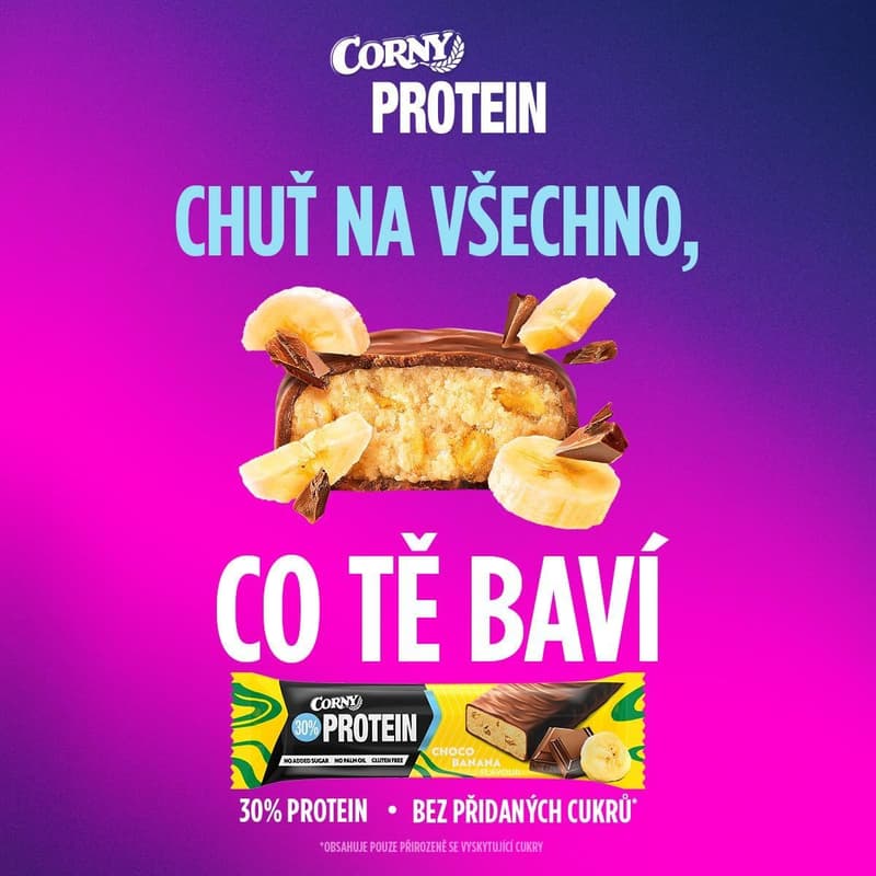 Corny Proteinová tyčinka 30% banán