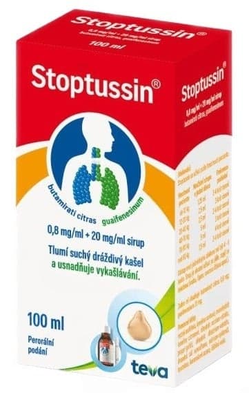STOPTUSSIN 0,8MG/ML+20MG/ML sirup 1X100ML