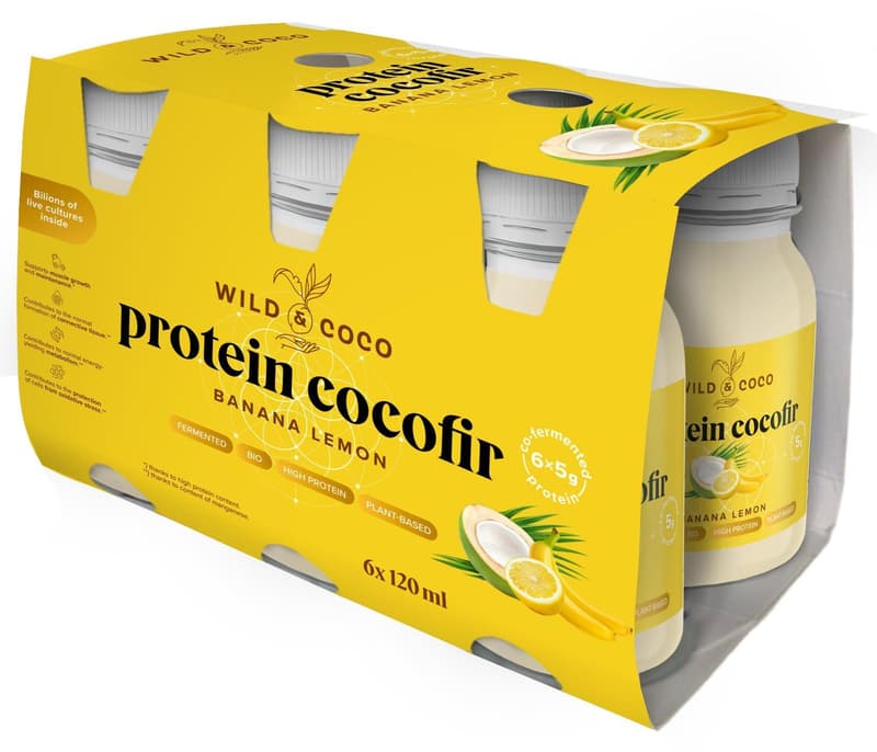 Wild & Coco BIO Protein cocofir Banana and lemon (6×120 ml)
