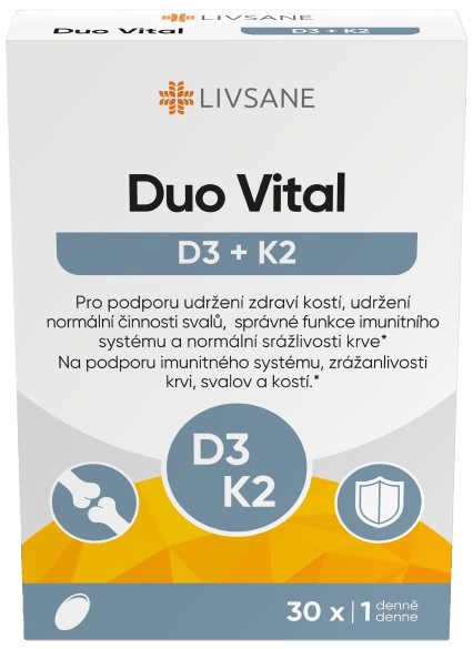 LIVSANE Duo Vital D3+K2 tob.30