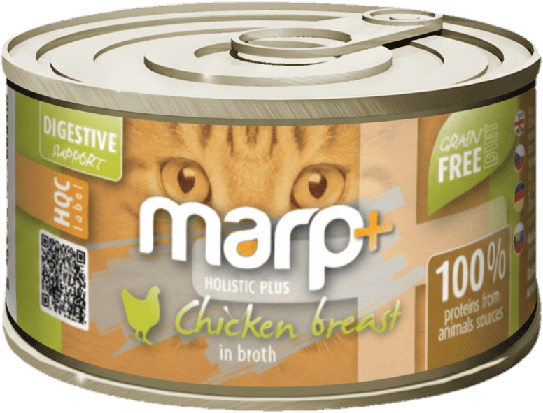 Marp Holistic Plus konzerva pro kočky – kuřecí prsa ve vývaru