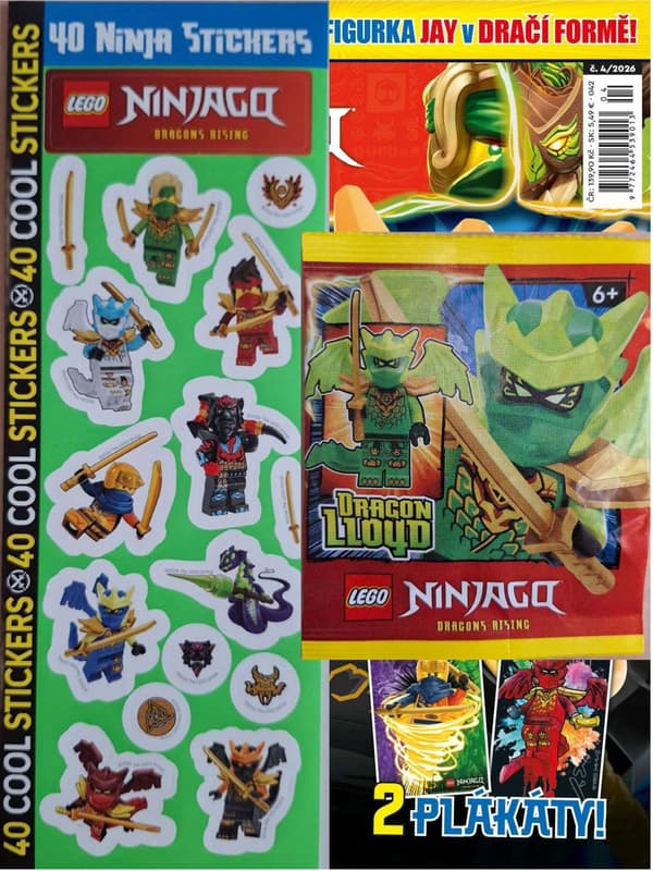 LEGO NINJAGO č. 4/26 + samolepky s figurkou